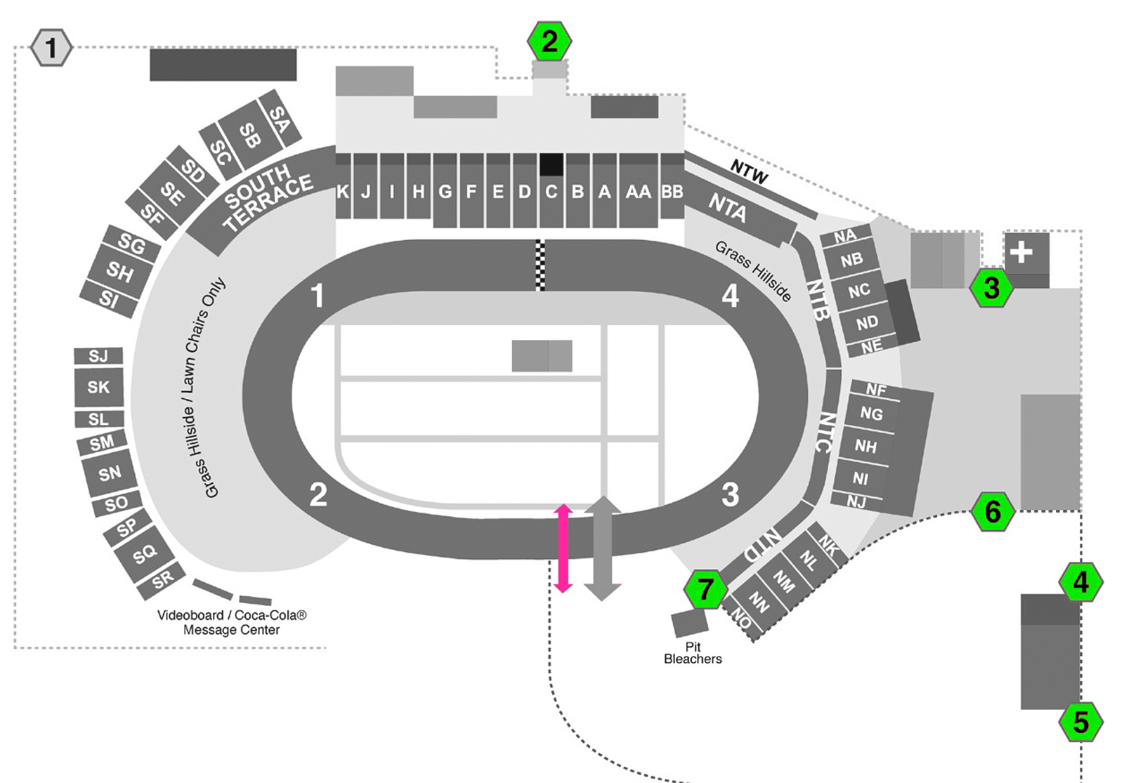 Pit Access Map Eldora Speedway
